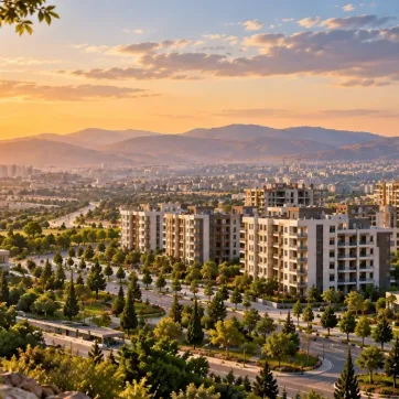 How does a new residential area become a fully integrated real estate center?