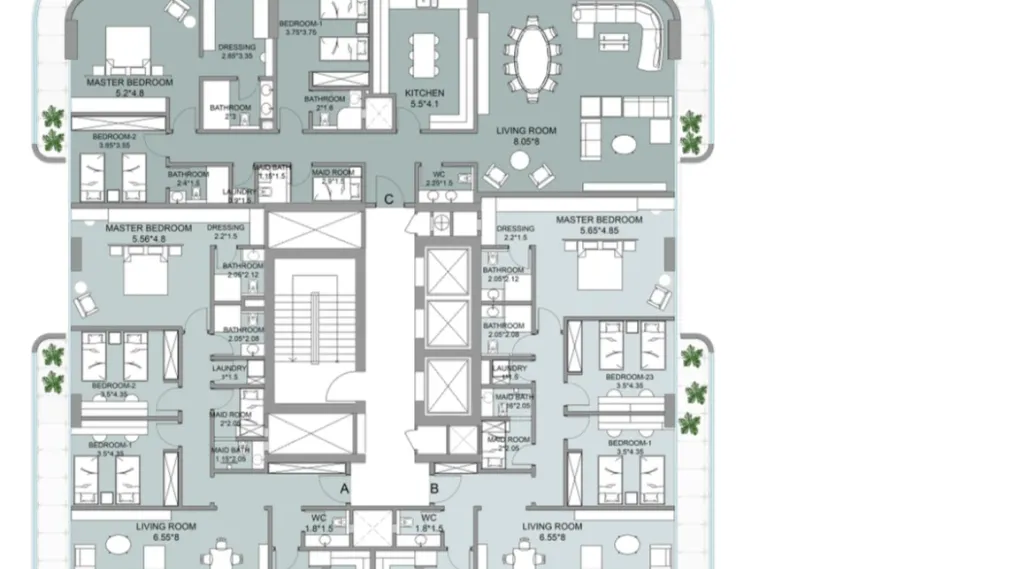 Şam'da satılık daireler _ Marota City Rivera Tower T94