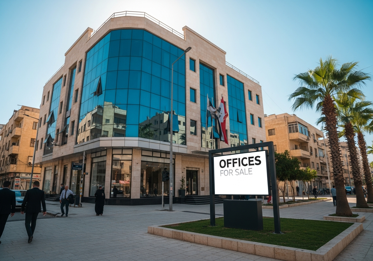 مكاتب تجارية حديثة للبيع في سوريا بتشطيبات مميزة داخل مركز أعمال متكامل