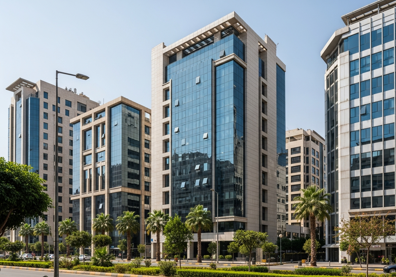 Bureau commercial moderne et élégant à Damas proposé à la vente avec paiement échelonné dans un projet immobilier intégré